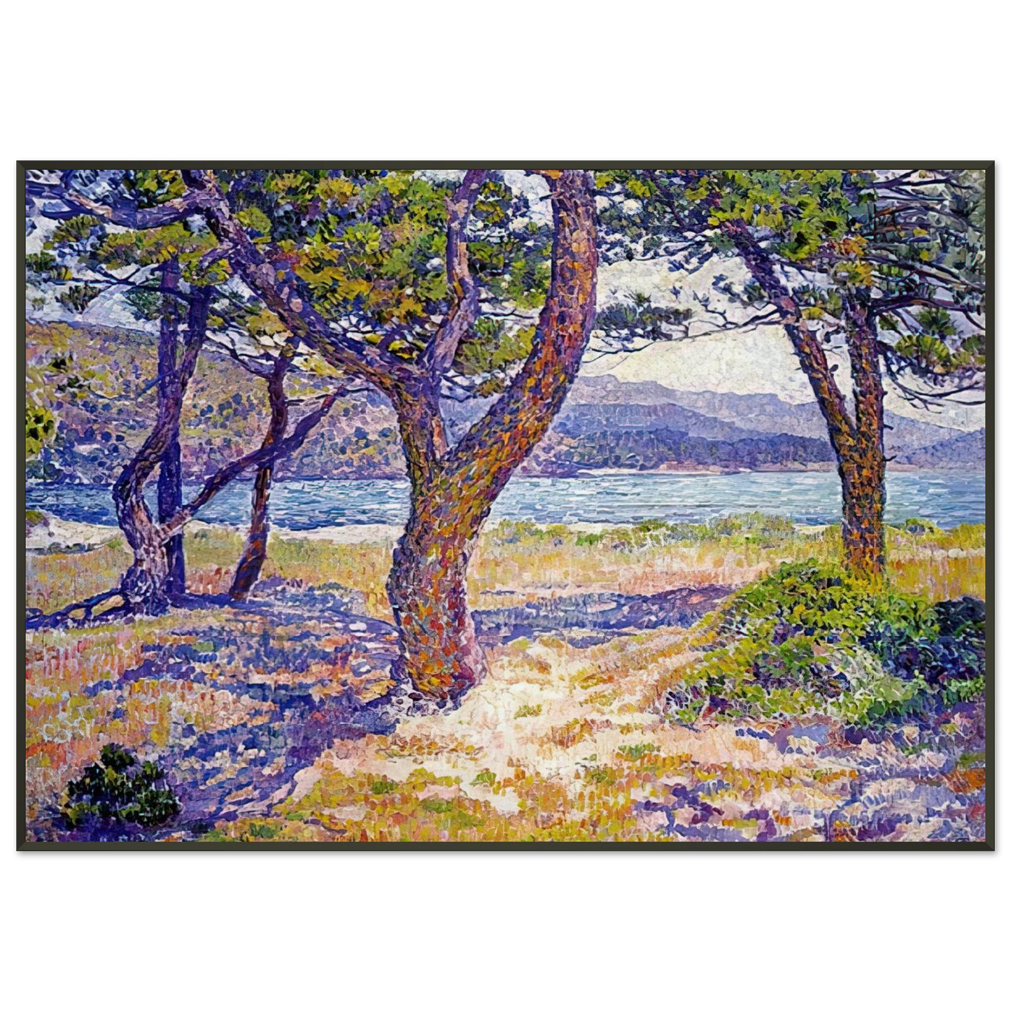 Theo van Rysselberghe IL MEDITERRANEO PRESSO LE LAVANDOU Framed Art Print - Aluminum Frame - 21x29.7 cm / 8x12"