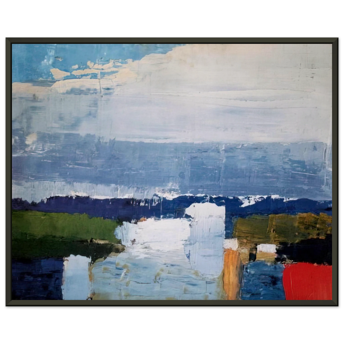 Nicolas de Stael Paysage du midi Art Informel Framed Art Print - Aluminum Frame - 70x100 cm / 28x40 inches