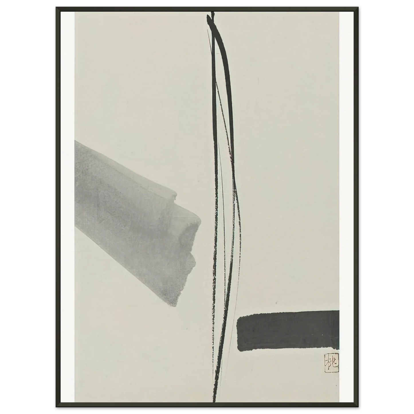 Toko Shinoda Untitled Abstract Expressionism Framed Art Print - Aluminum Frame - 70x100 cm / 28x40 inches