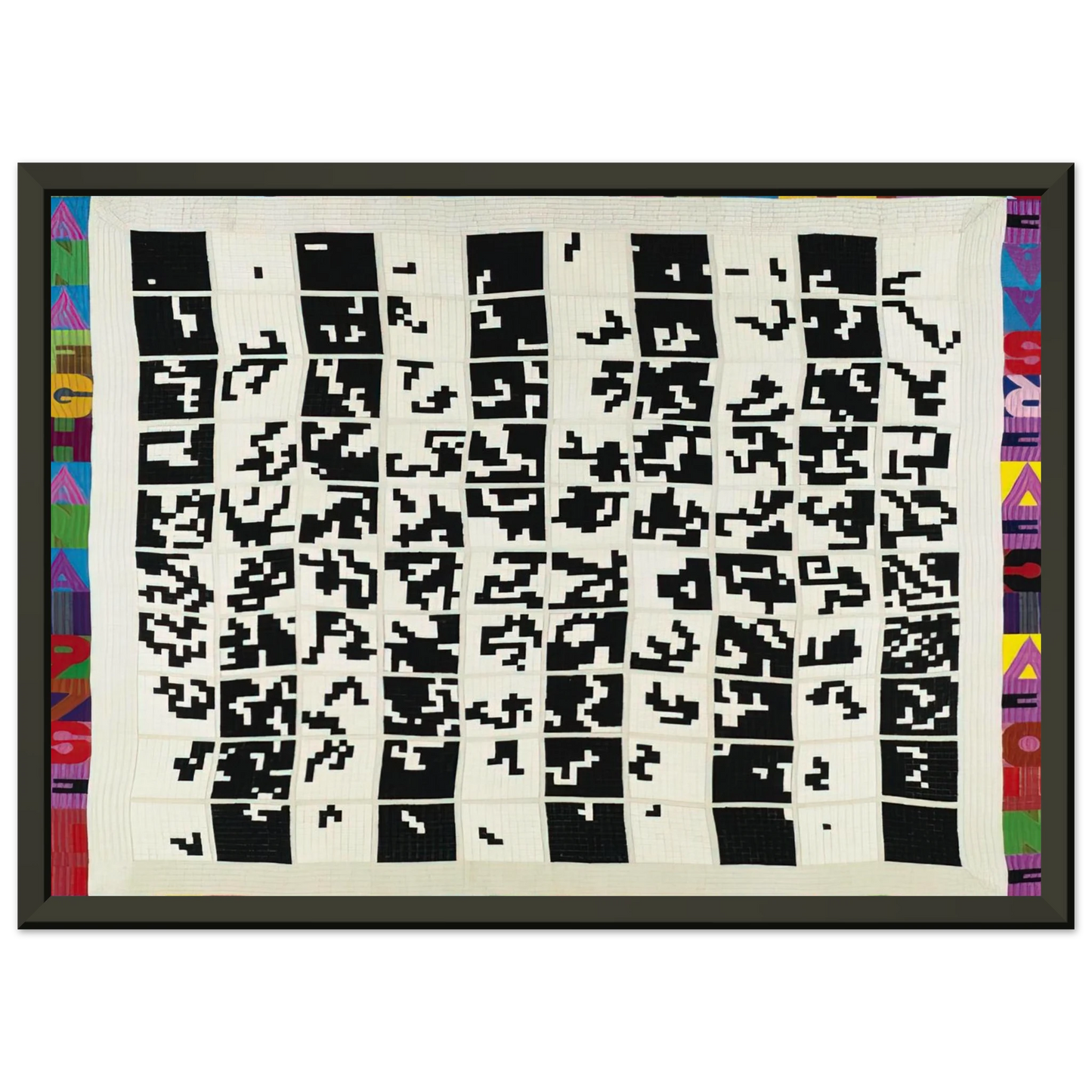 Alighiero Boetti ALTERNANDO DA UNO A CENTO E VICEVERSA 1977 Framed Art Print - Aluminum Frame - 40x50 cm / 16x20 inches