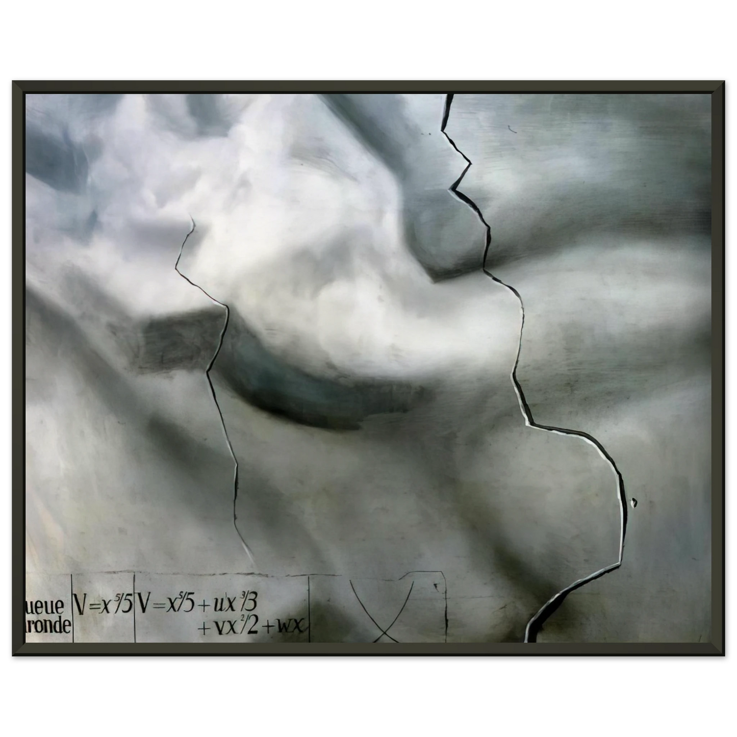 Salvador Dali TOPOLOGICAL ABDUCTION OF EUROPE HOMAGE TO RENE THOM Framed Art Print - Aluminum Frame - 60x80 cm / 24x32 inches