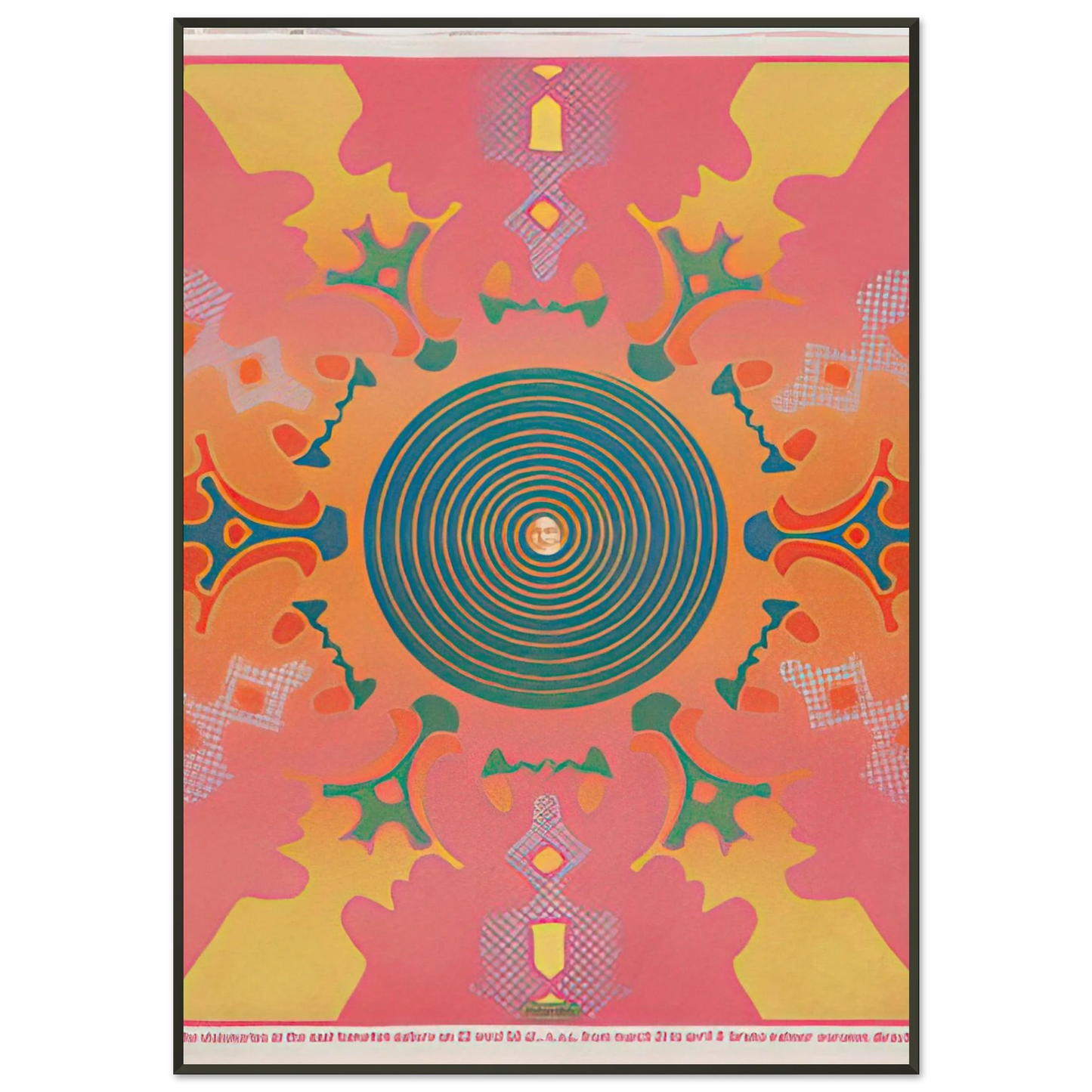 Peter Max THE VISIONARIES AT THE EAST HAMPTON GALLERY 1967 Framed Art Print - Aluminum Frame - 21x29.7 cm / 8x12"