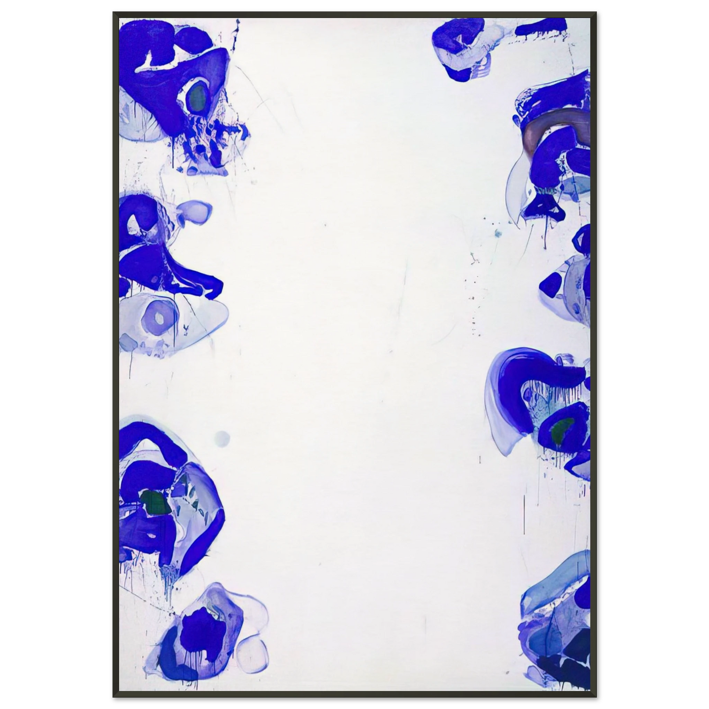 Sam Francis Blue Balls Framed Art Print - Aluminum Frame - 21x29.7 cm / 8x12"