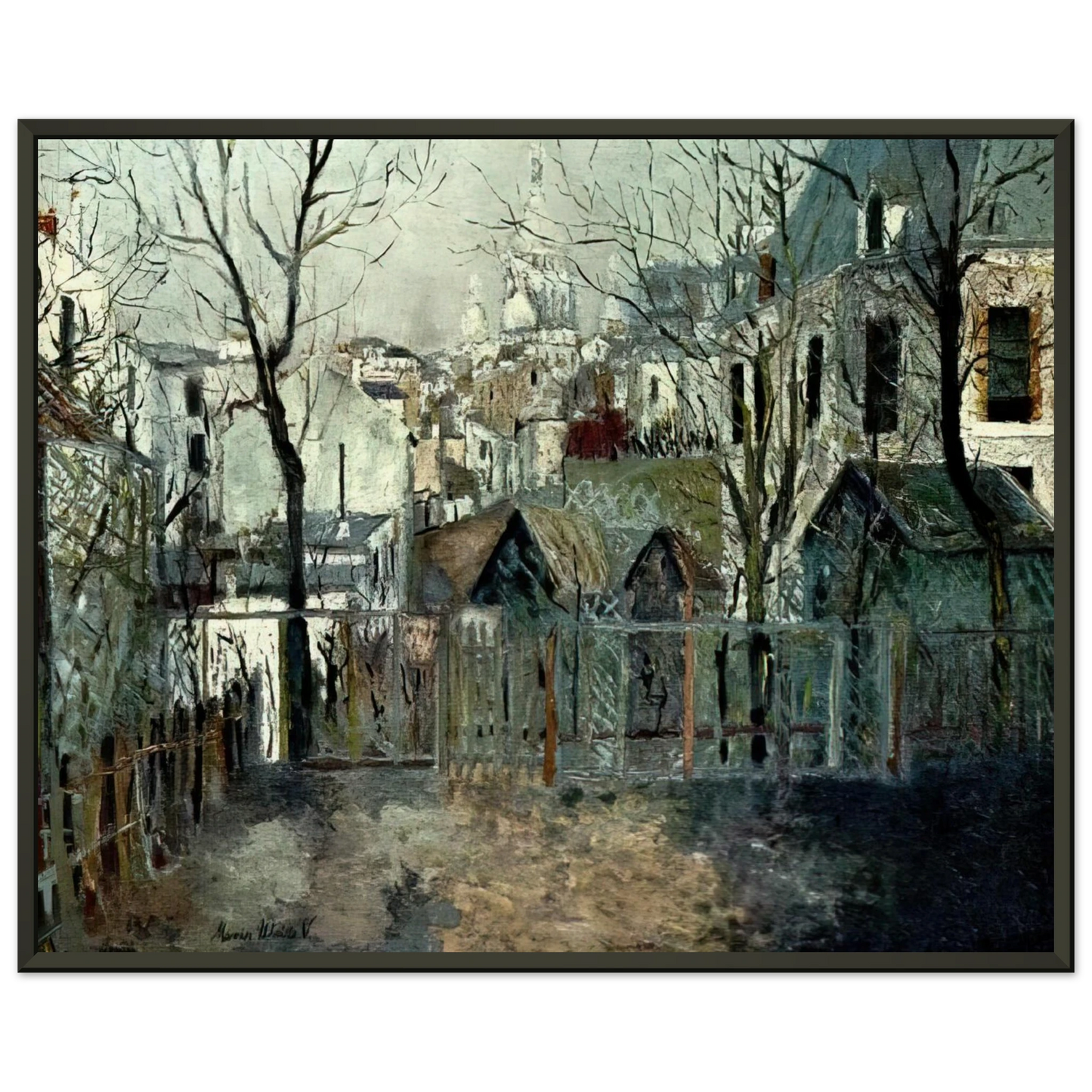 Maurice Utrillo RENOIR S GARDEN Framed Art Print - Aluminum Frame - 40x50 cm / 16x20 inches