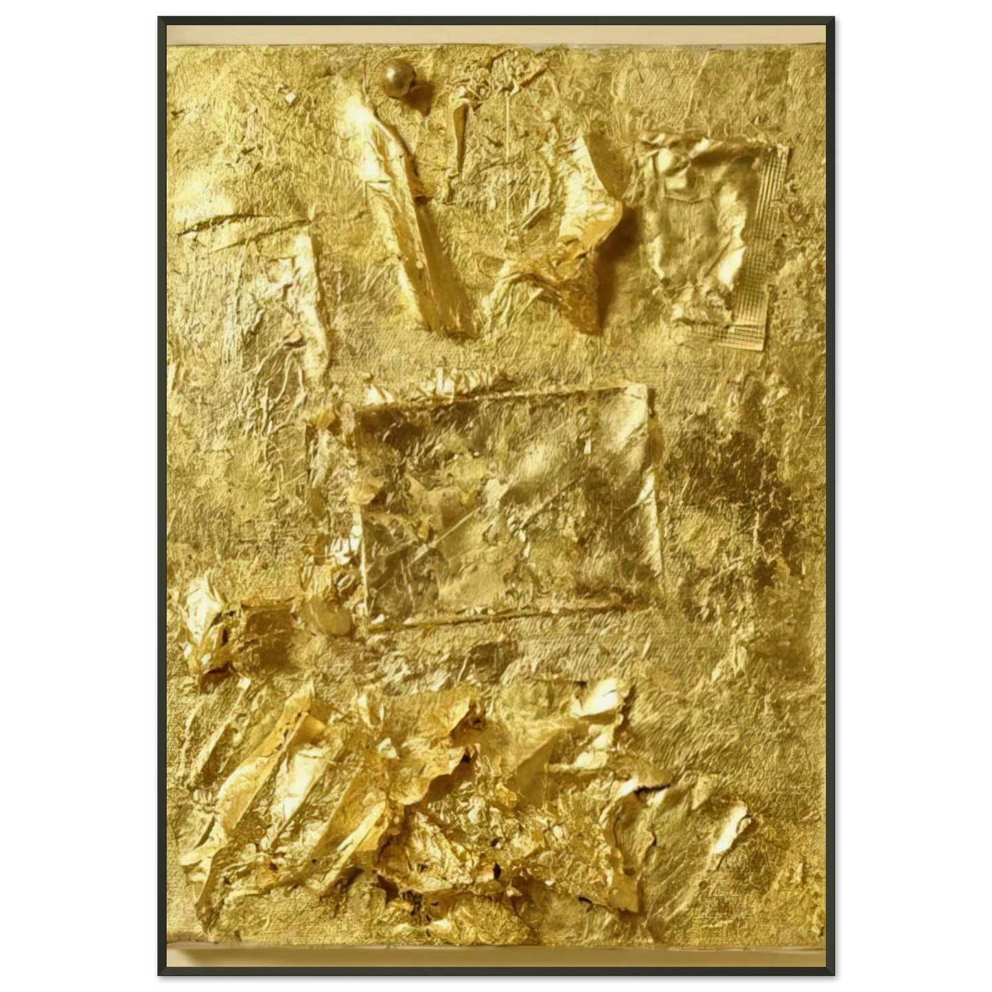 Robert Rauschenberg UNTITLED GOLD PAINTING 1964 Framed Art Print - Aluminum Frame - 21x29.7 cm / 8x12"