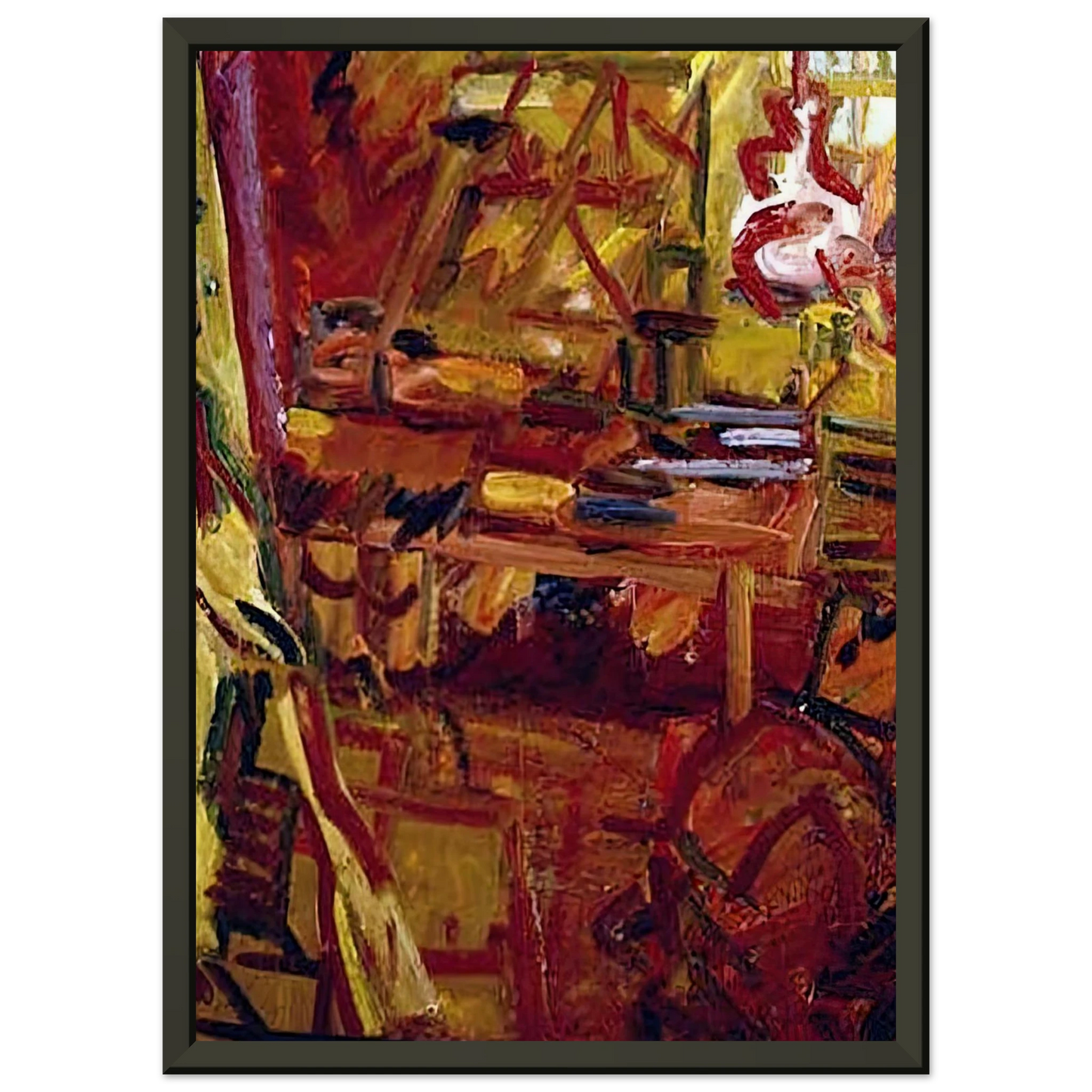 Frank Auerbach IN THE STUDIO Framed Art Print - Aluminum Frame - 70x100 cm / 28x40 inches