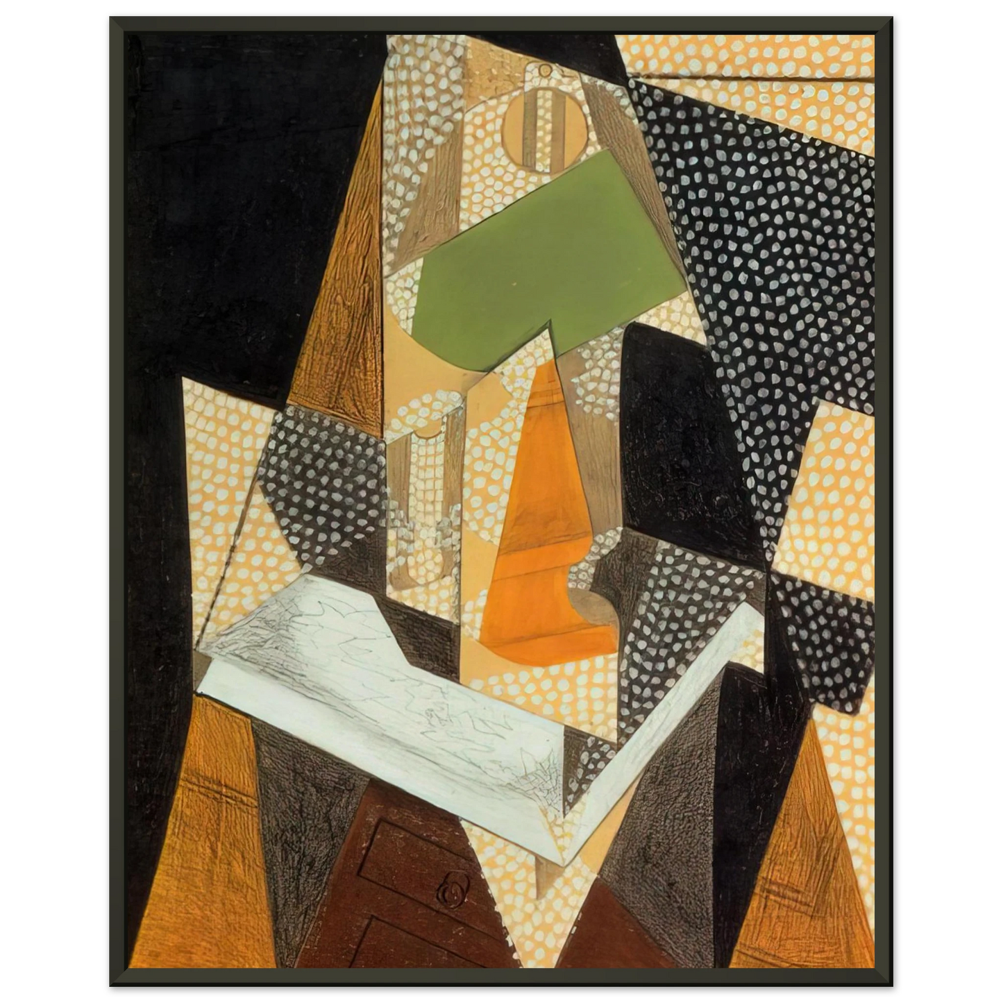 Juan Gris  LAMP 1916 Framed Art Print  - Aluminum Frame - 40x50 cm / 16x20 inches
