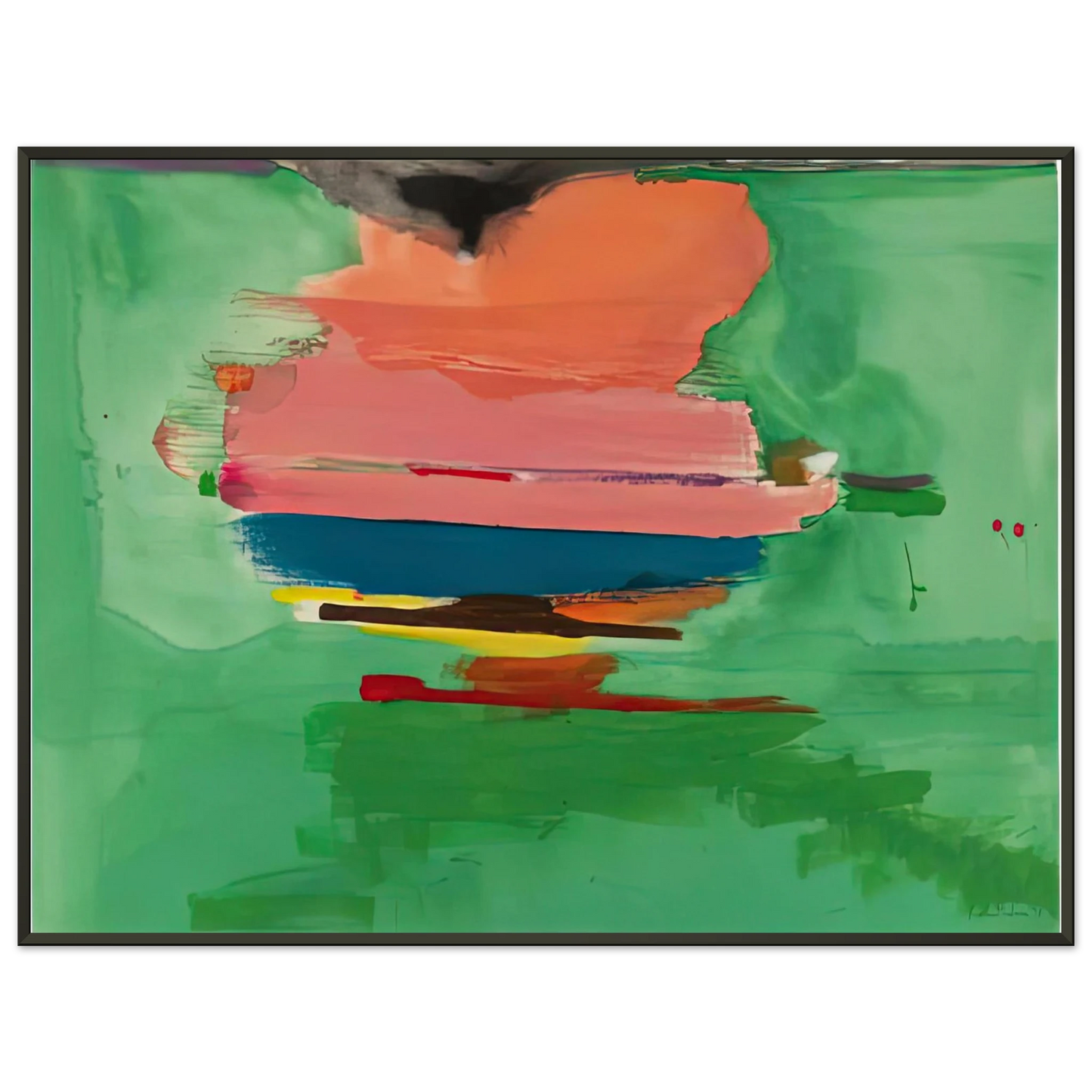 Helen Frankenthaler Untitled 1973 Framed Art Print - Aluminum Frame - 40x50 cm / 16x20 inches