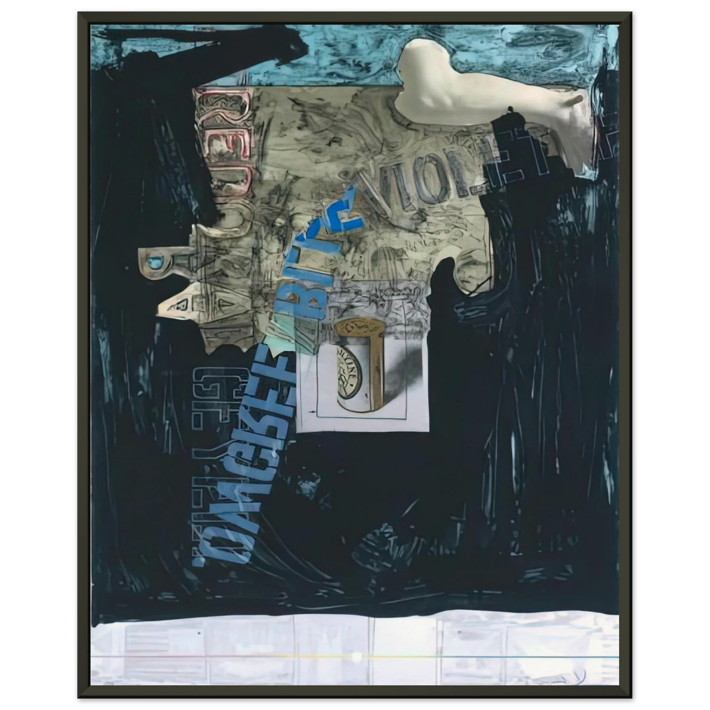 Jasper Johns DECOY 1971 Framed Art Print - Aluminum Frame - 70x100 cm / 28x40 inches
