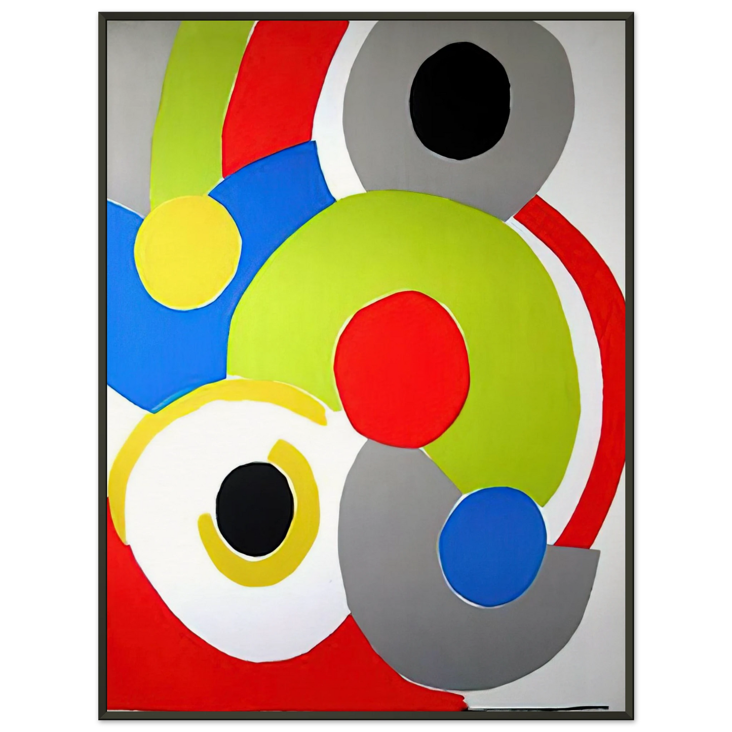 Sonia Delaunay COMPOSITION 1 Framed Art Print - Aluminum Frame - 70x100 cm / 28x40 inches