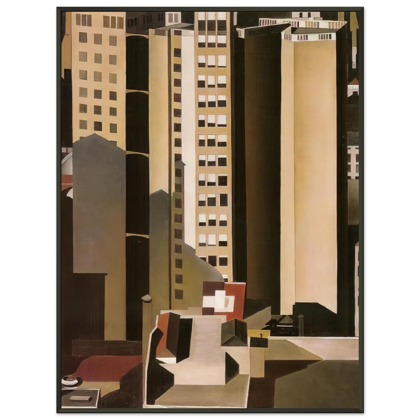 Charles Sheeler Skyscrapers 1922 Framed Art Print - Aluminum Frame - 40x50 cm / 16x20 inches