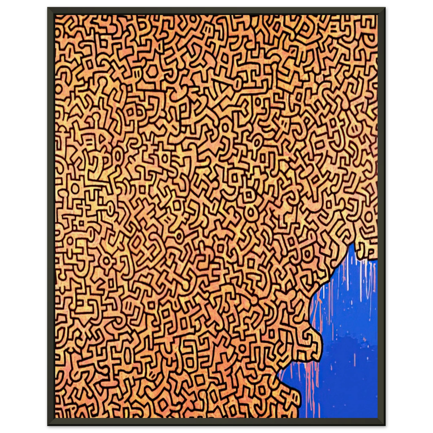 Keith Haring BRAZIL 1989 Framed Art Print - Aluminum Frame - 60x80 cm / 24x32 inches