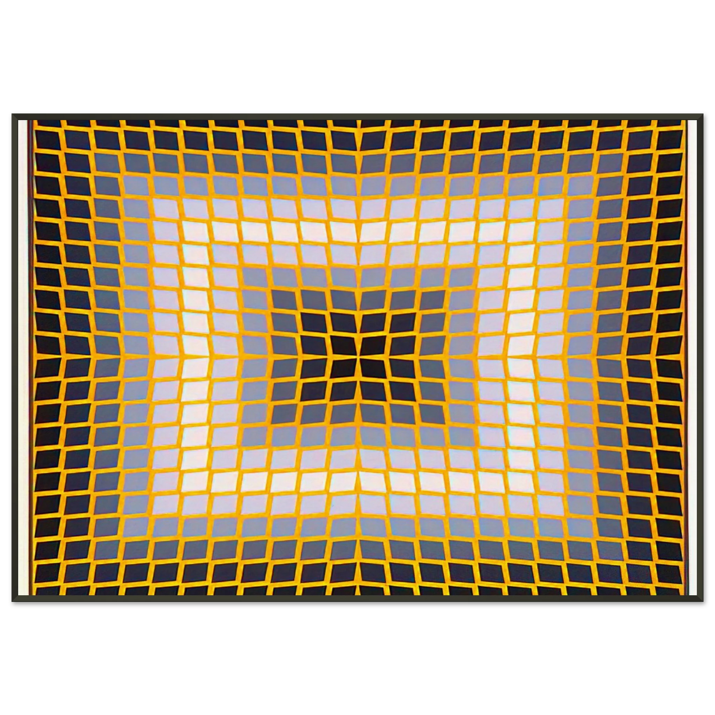 Victor Vasarely Quasar Dia 1965 Framed Art Print - Aluminum Frame - 21x29.7 cm / 8x12"