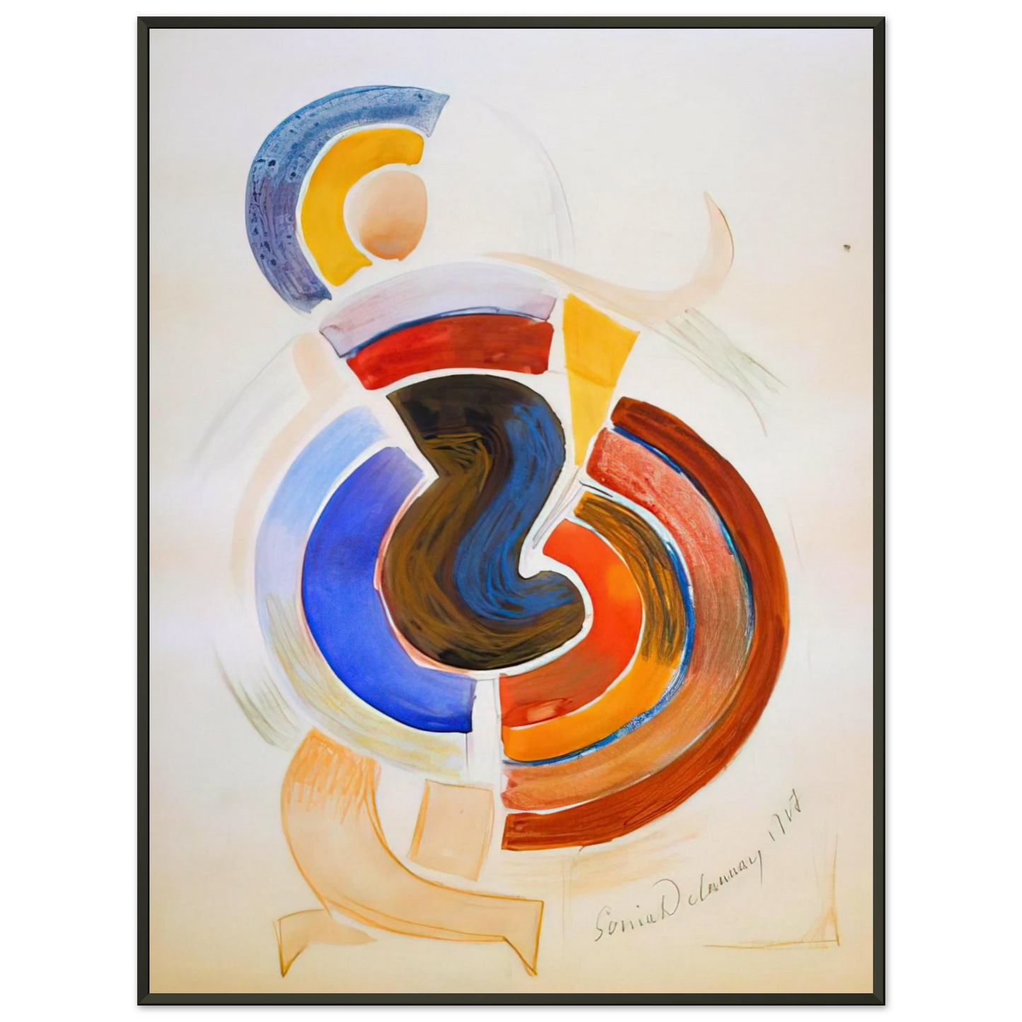 Sonia Delaunay UTITLED Framed Art Print - Aluminum Frame - 70x100 cm / 28x40 inches