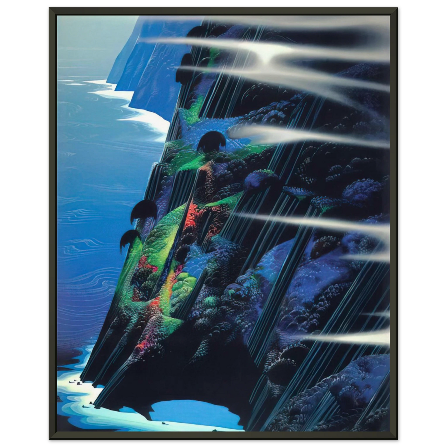 Eyvind Earle Where Dreams are Born Framed Art Print - Aluminum Frame - 70x100 cm / 28x40 inches