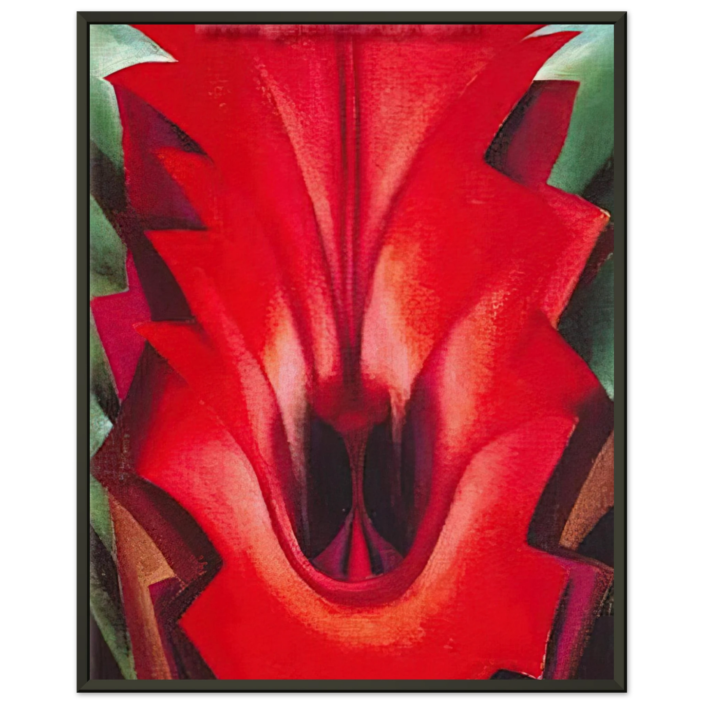 Georgia OKeeffe Inside Red Canna Framed Art Print - Aluminum Frame - 60x80 cm / 24x32 inches