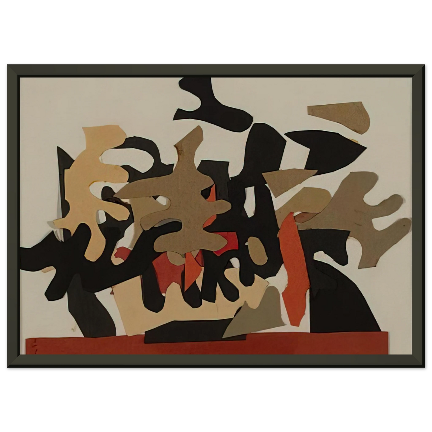 Robert Goodnough Red Boat 1964 Framed Art Print - Aluminum Frame - 70x100 cm / 28x40 inches