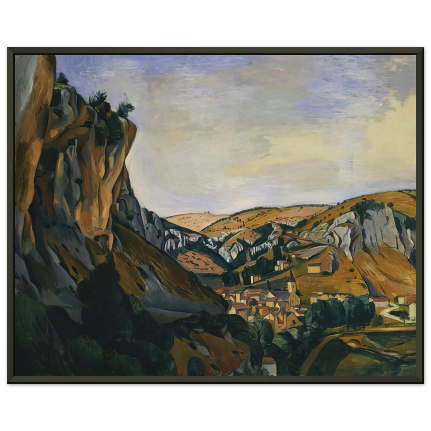 Andre Derain VALLEY OF THE LOT AT VERS 1912 Framed Art Print - Aluminum Frame - 40x50 cm / 16x20 inches