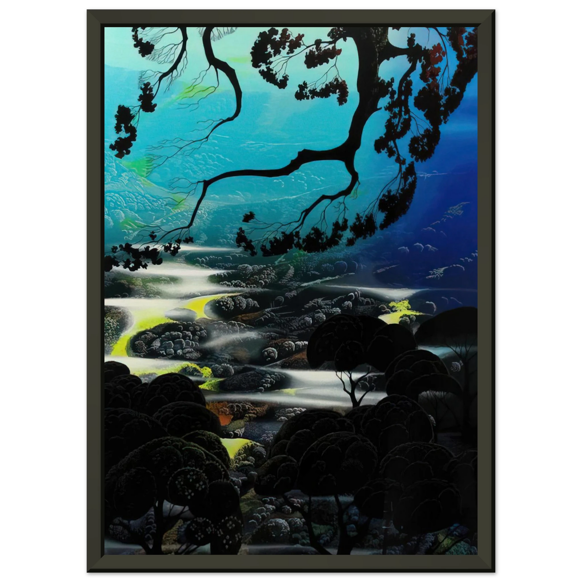 Eyvind Earle  Days End Framed Art Print  - Aluminum Frame - 60x80 cm / 24x32 inches