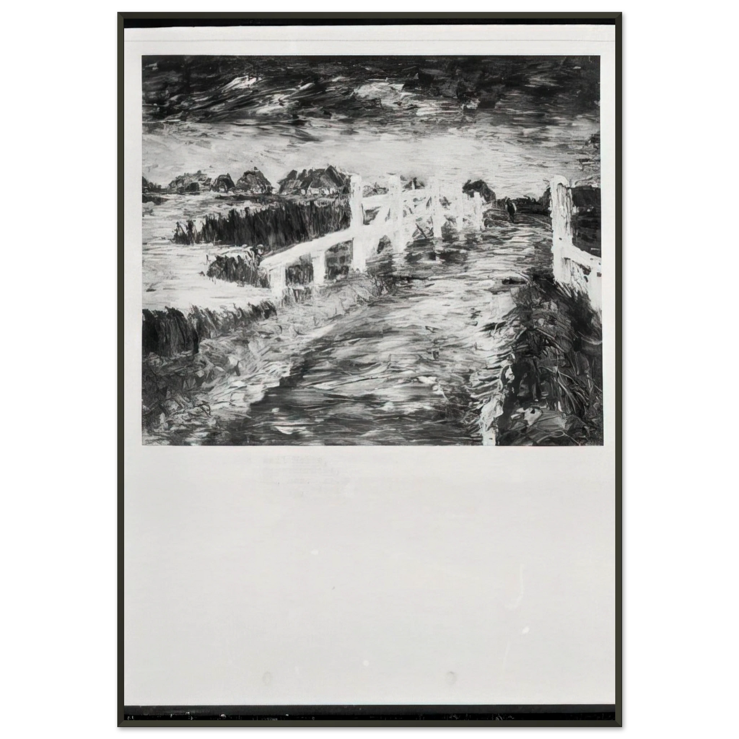 Emil Nolde Maruchbrucke Framed Art Print - Aluminum Frame - 21x29.7 cm / 8x12"