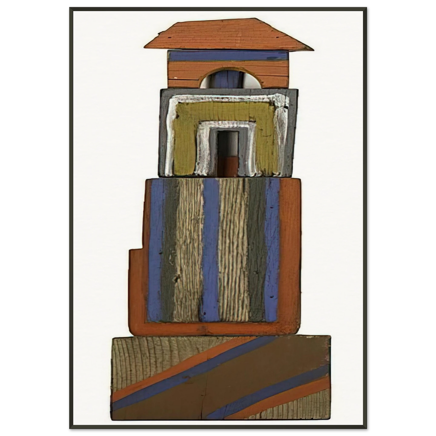 Betty Parsons The Tower 1969 Framed Art Print - Aluminum Frame - 21x29.7 cm / 8x12"