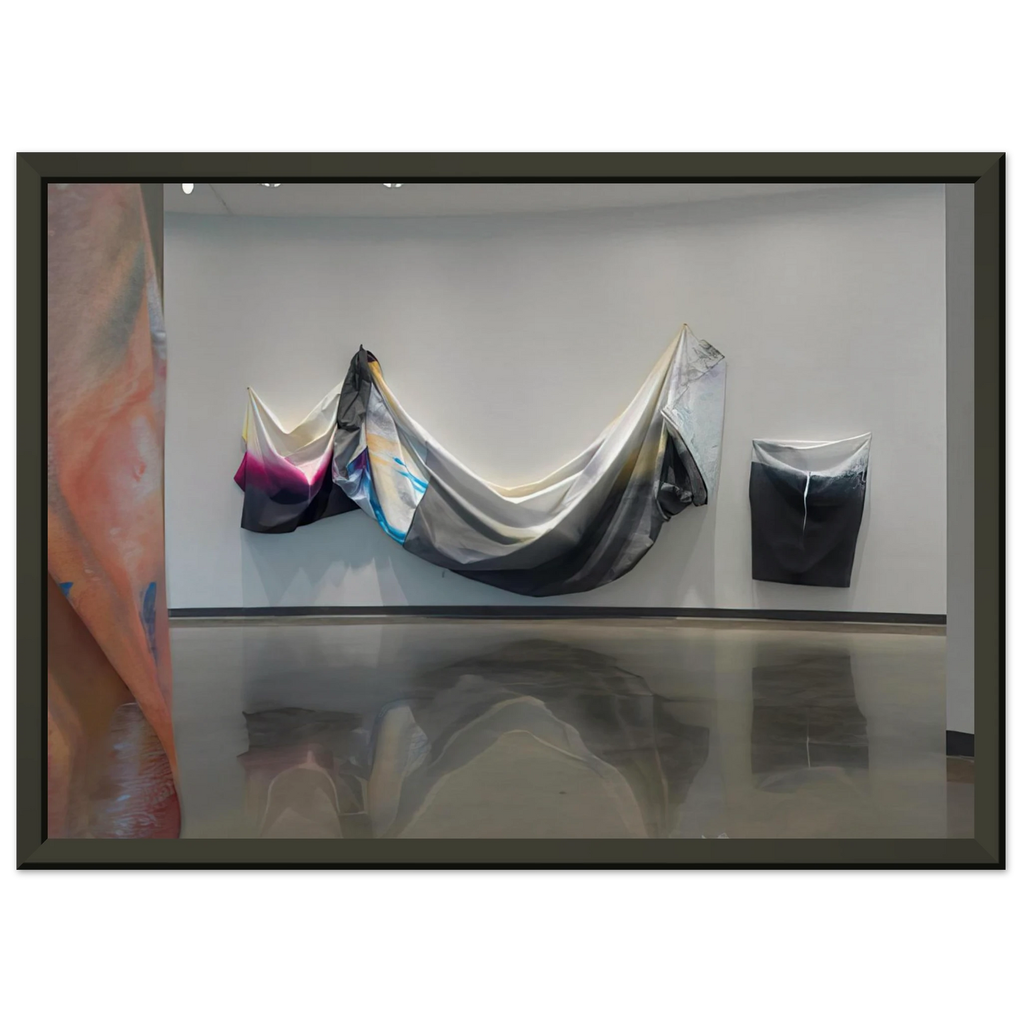 Sam Gilliam Black Garland Framed Art Print - Aluminum Frame - 40x50 cm / 16x20 inches