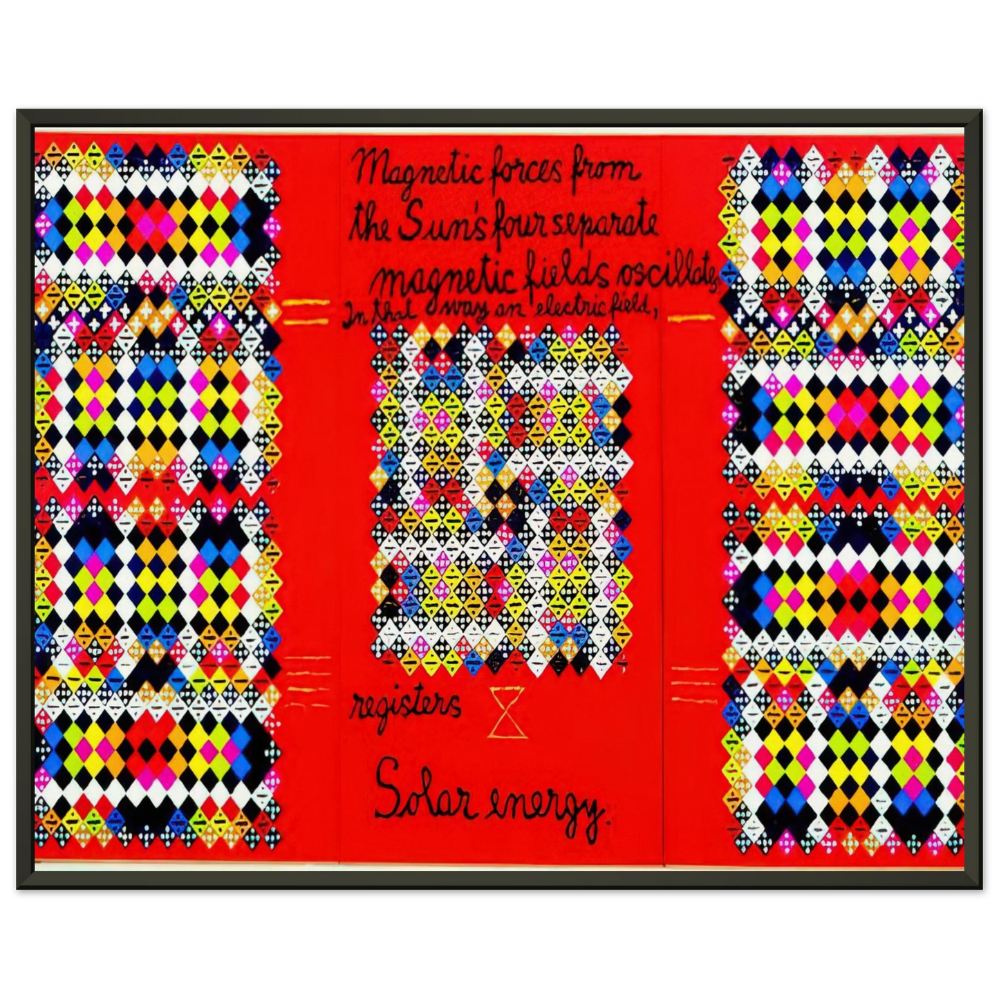 Alfred Jensen Solar Energy Optics 1975 Framed Art Print - Aluminum Frame - 60x80 cm / 24x32 inches