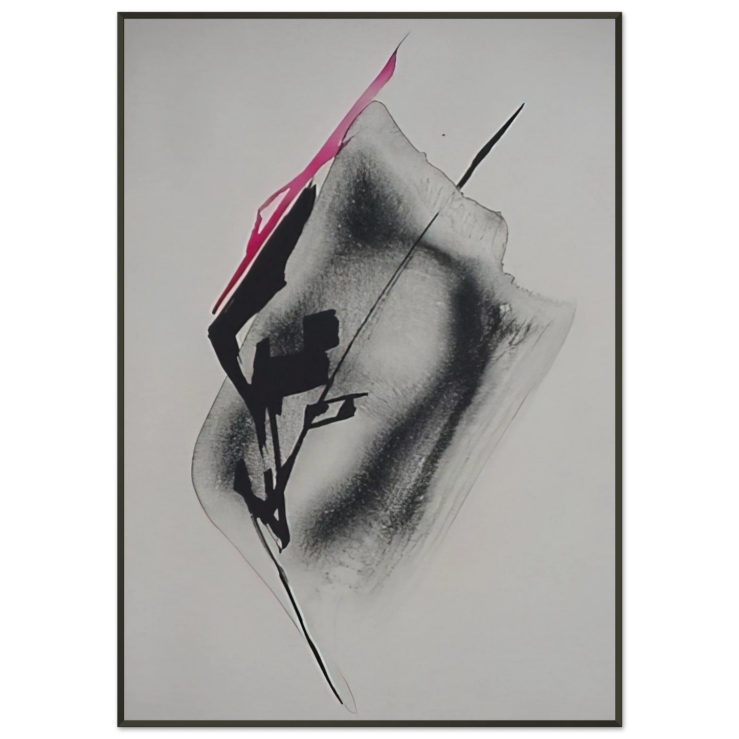 Toko Shinoda Transparent Shadow Abstract Expressionism Framed Art Print - Aluminum Frame - 21x29.7 cm / 8x12"