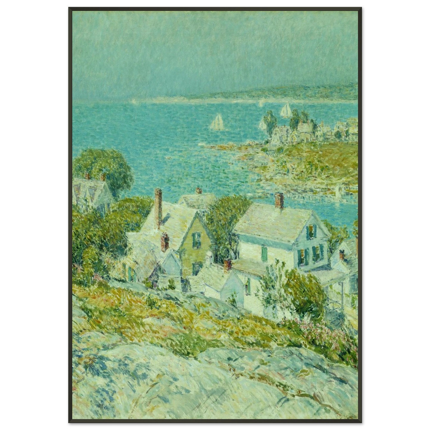 Childe Hassam New England Headlands Framed Art Print - Aluminum Frame - 21x29.7 cm / 8x12"