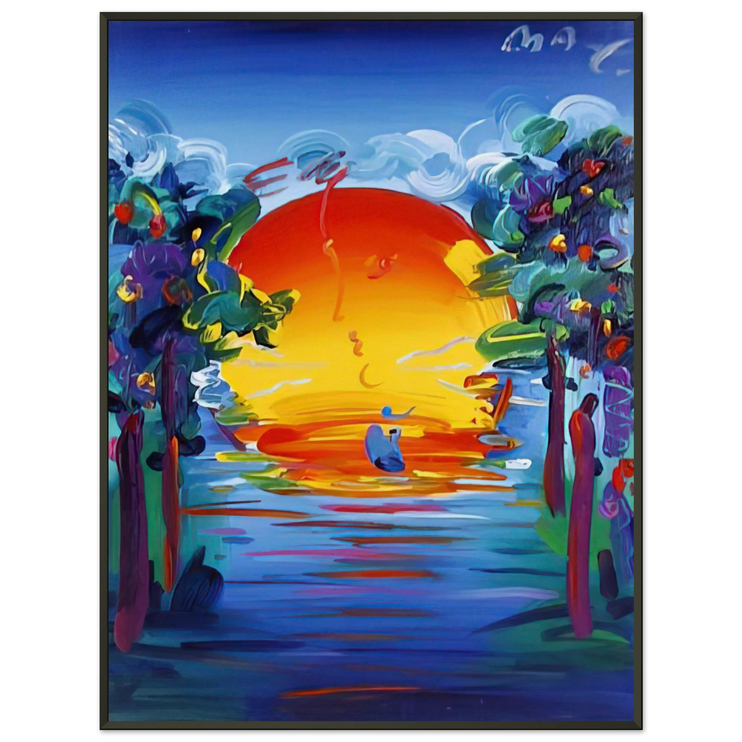 Peter Max BETTER WORLD 1993 Framed Art Print - Aluminum Frame - 70x100 cm / 28x40 inches