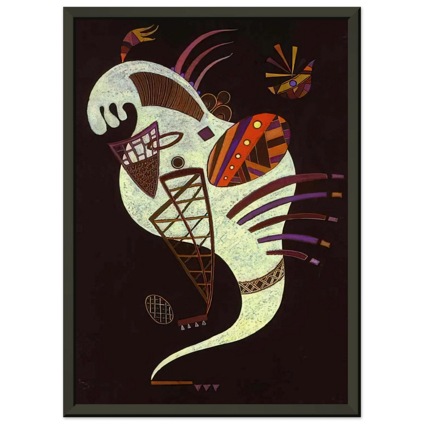 Wassily Kandinsky WHITE FIGURE 1943 Framed Art Print - Aluminum Frame - 60x80 cm / 24x32 inches