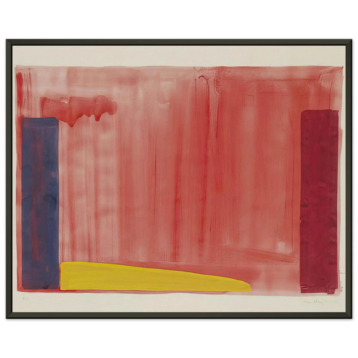 John Hoyland Untitled Color Field Painting Framed Art Print - Aluminum Frame - 40x50 cm / 16x20 inches