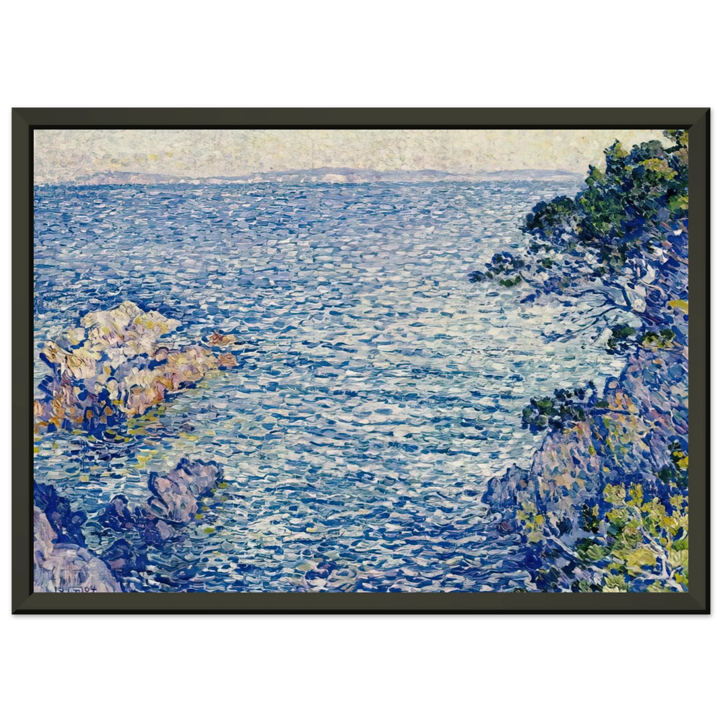 Theo van Rysselberghe THE POINT OF ROSSIGNOL 1904 Framed Art Print - Aluminum Frame - 40x50 cm / 16x20 inches