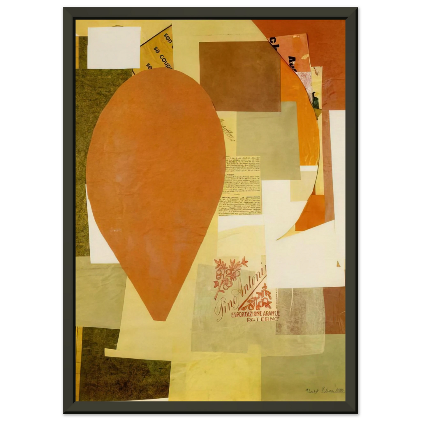 Kurt Schwitters PINO ANTONI 1934 Framed Art Print - Aluminum Frame - 40x50 cm / 16x20 inches