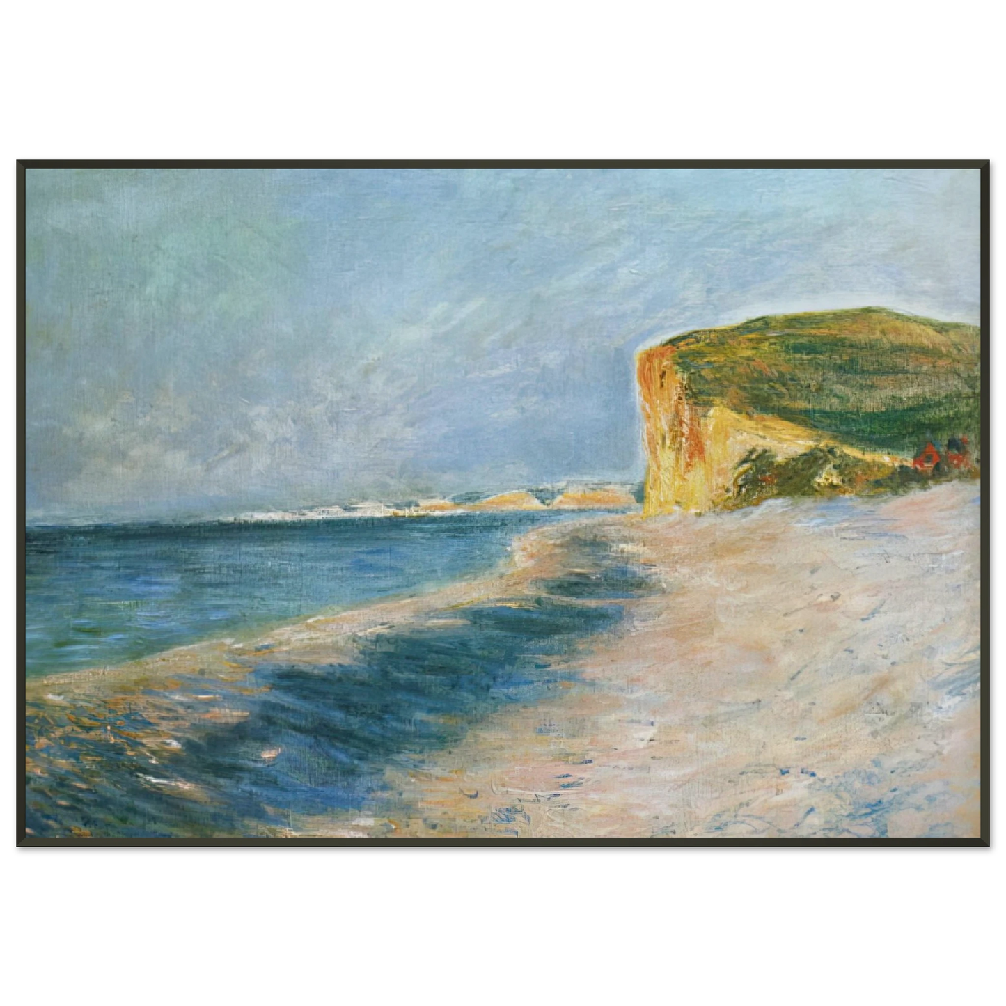 claude monet  Pourville near Dieppe Framed Art Print  - Aluminum Frame - 21x29.7 cm / 8x12"