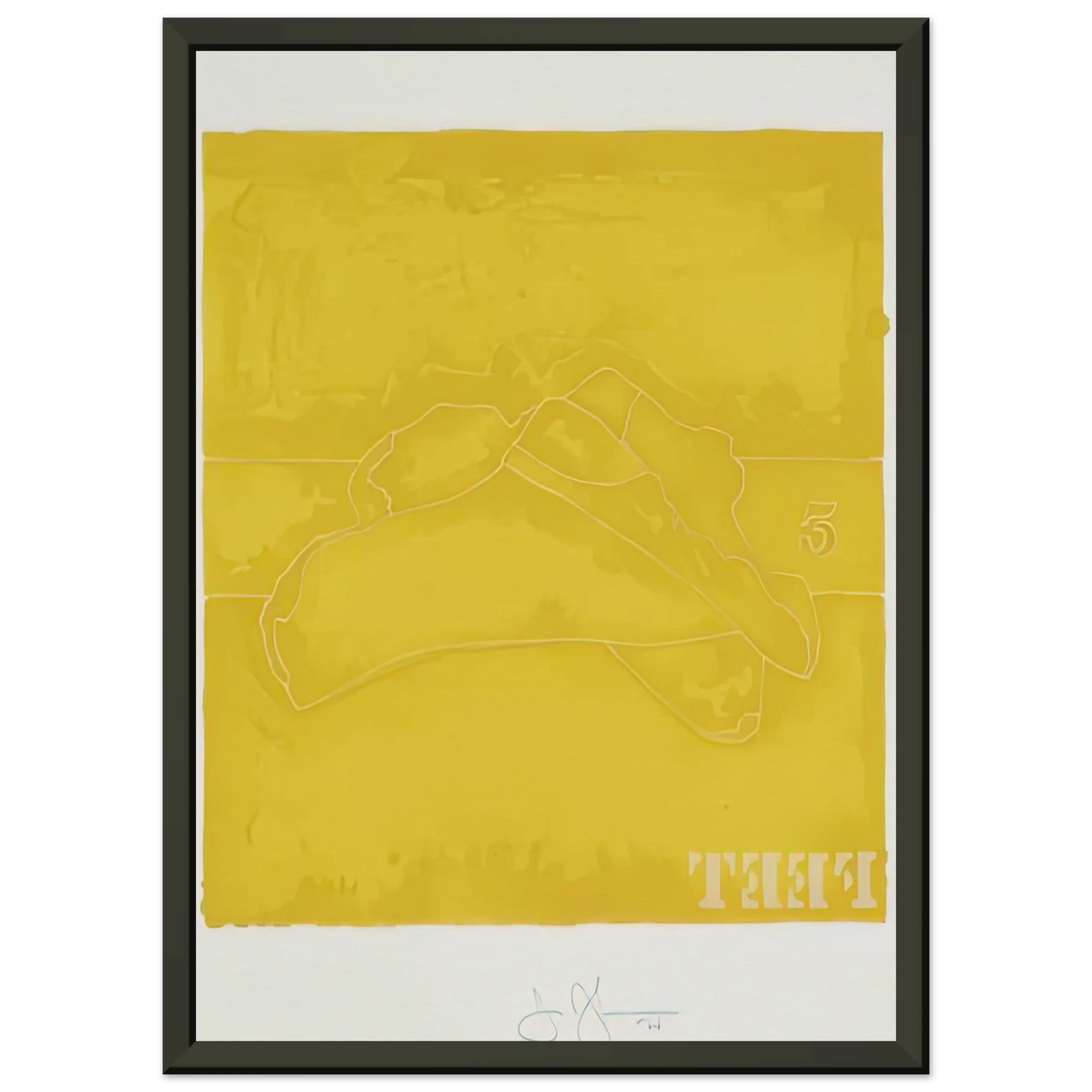 Jasper Johns FEET 1974 Framed Art Print - Aluminum Frame - 40x50 cm / 16x20 inches