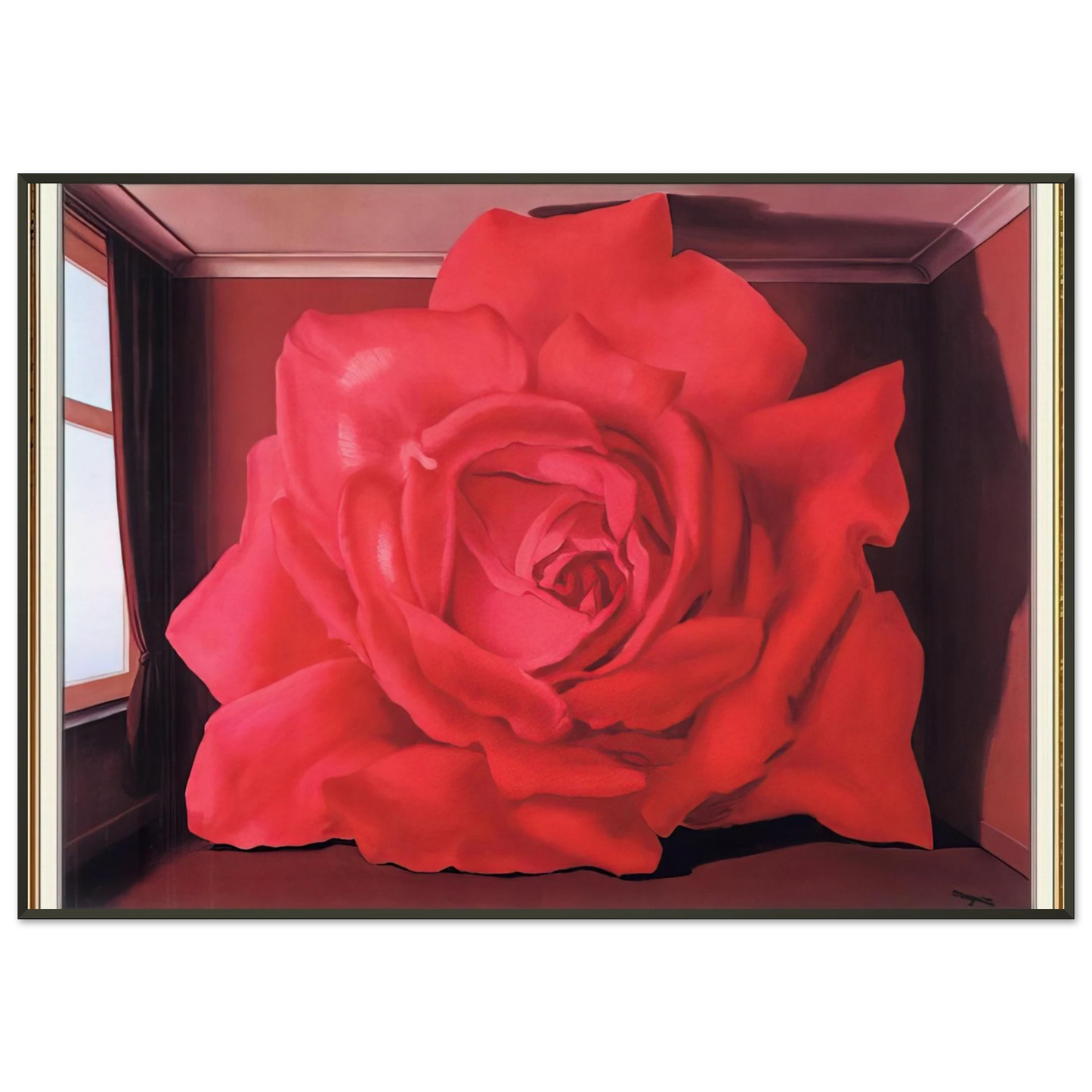 Rene Magritte THE TOMB OF THE WRESTLERS 1960 Framed Art Print - Aluminum Frame - 21x29.7 cm / 8x12"