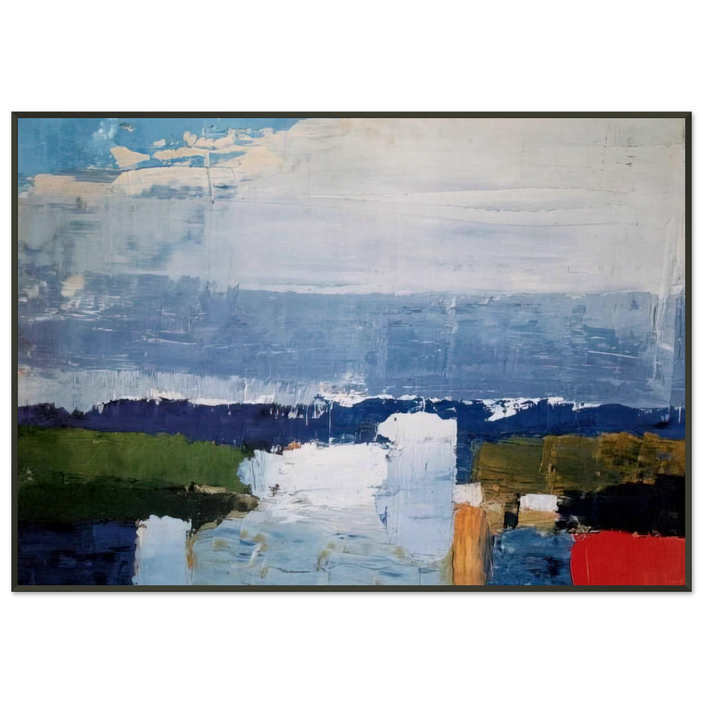 Nicolas de Stael Paysage du midi Art Informel Framed Art Print - Aluminum Frame - 21x29.7 cm / 8x12"