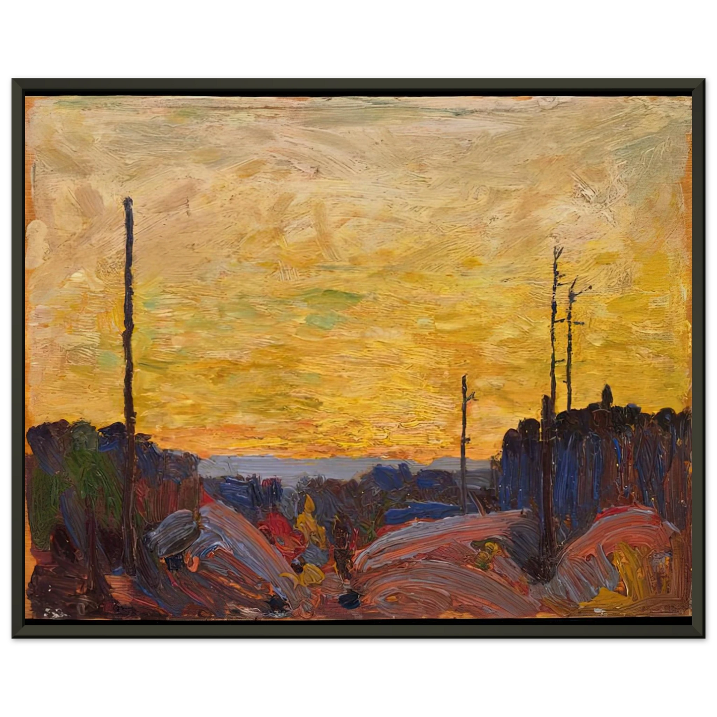 Tom Thomson BURNED OVER LAND 1916 Framed Art Print - Aluminum Frame - 40x50 cm / 16x20 inches