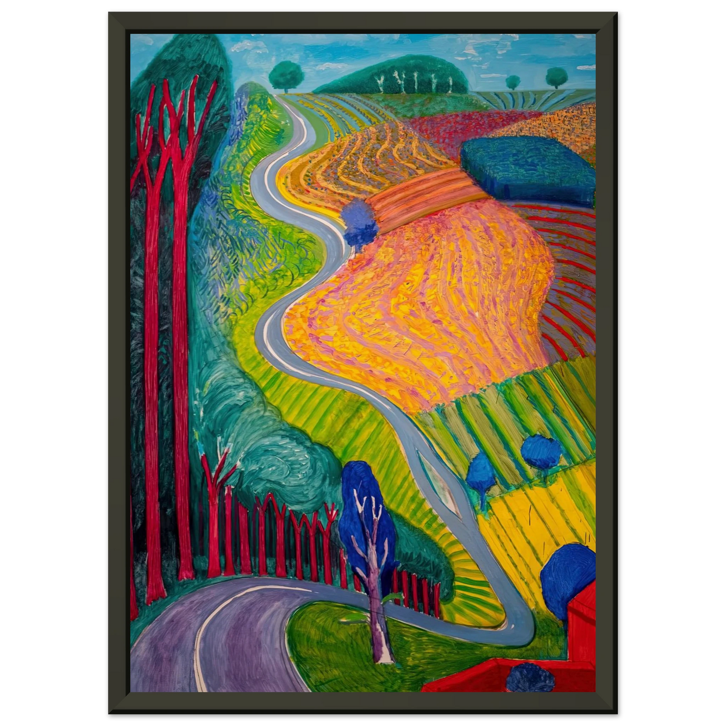 David Hockney David Hockney Framed Art Print - Aluminum Frame - 40x50 cm / 16x20 inches