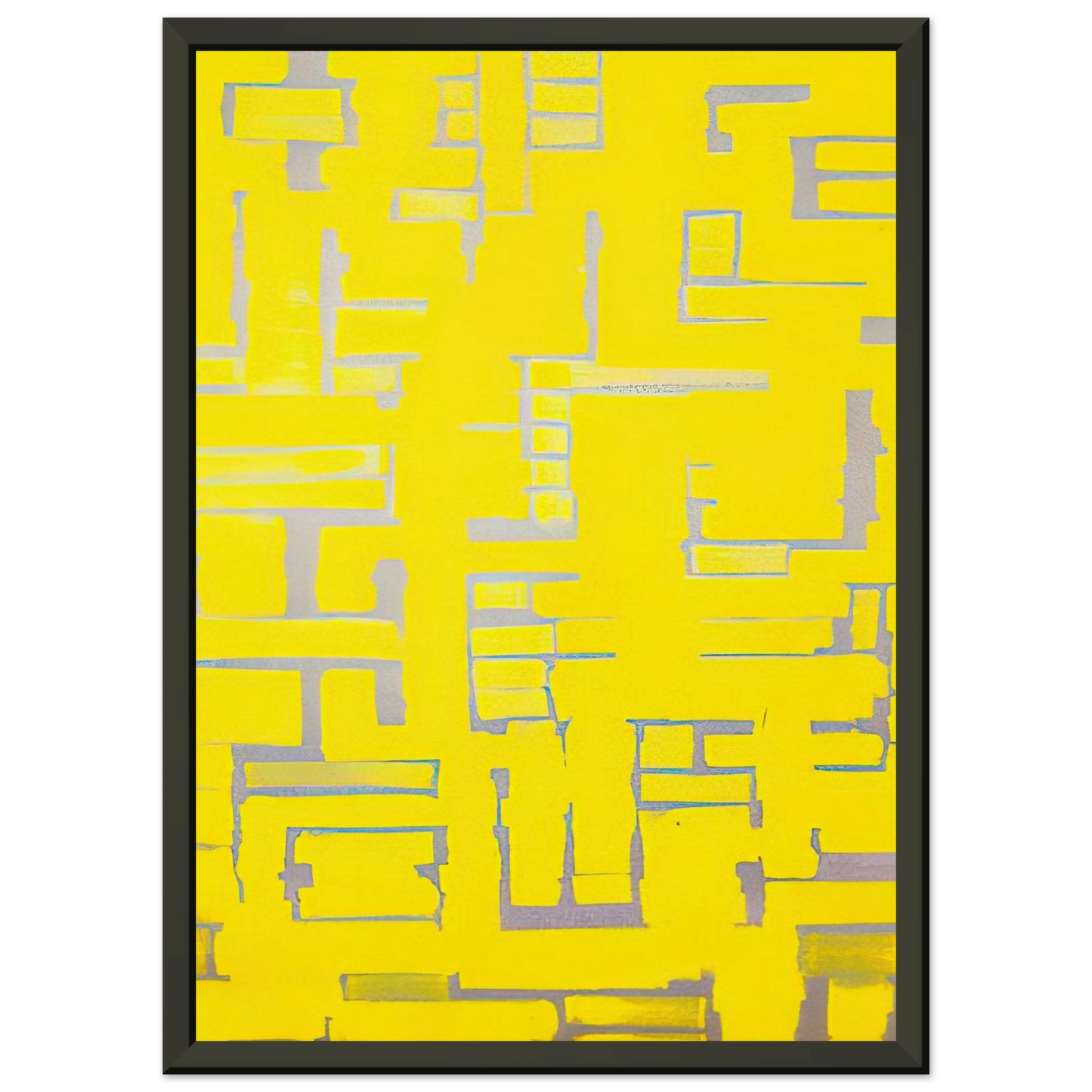 Ad Reinhardt Untitled Yellow and White 1950 Framed Art Print - Aluminum Frame - 40x50 cm / 16x20 inches