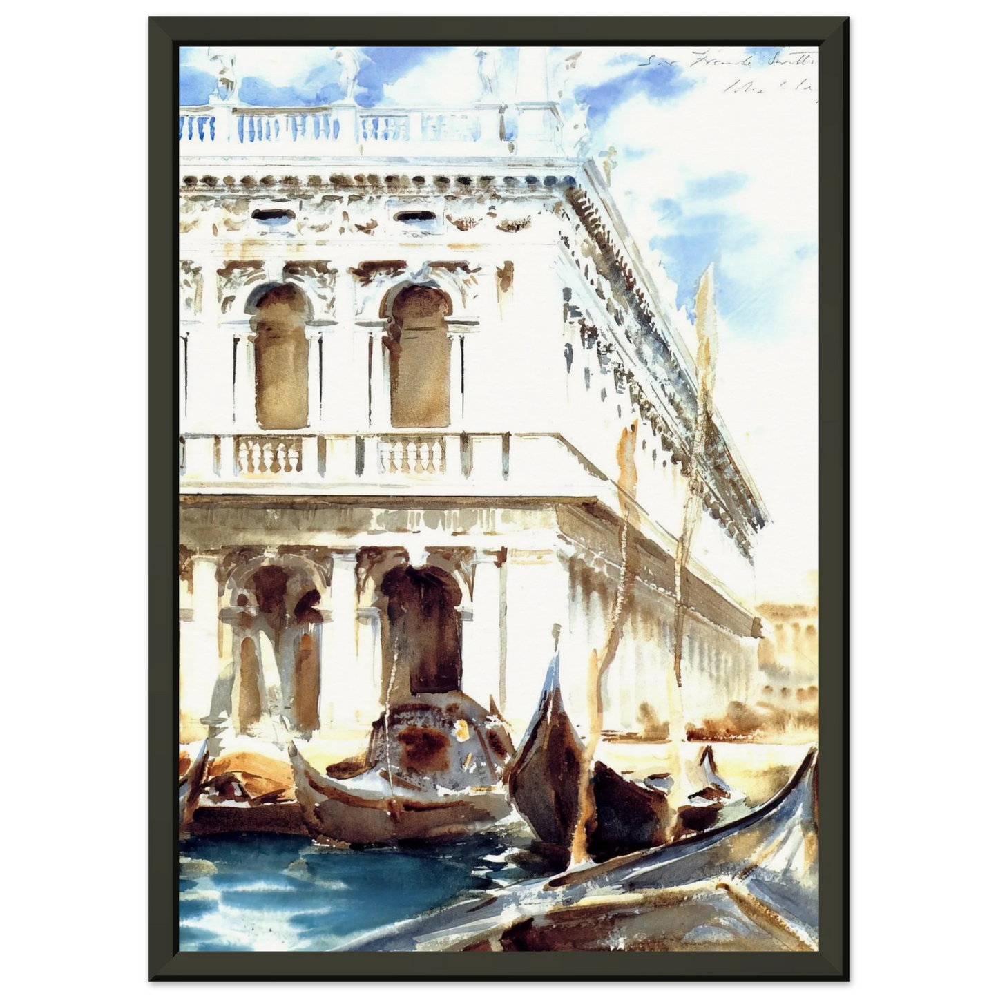 John Singer Sargent The Libreria Framed Art Print - Aluminum Frame - 40x50 cm / 16x20 inches