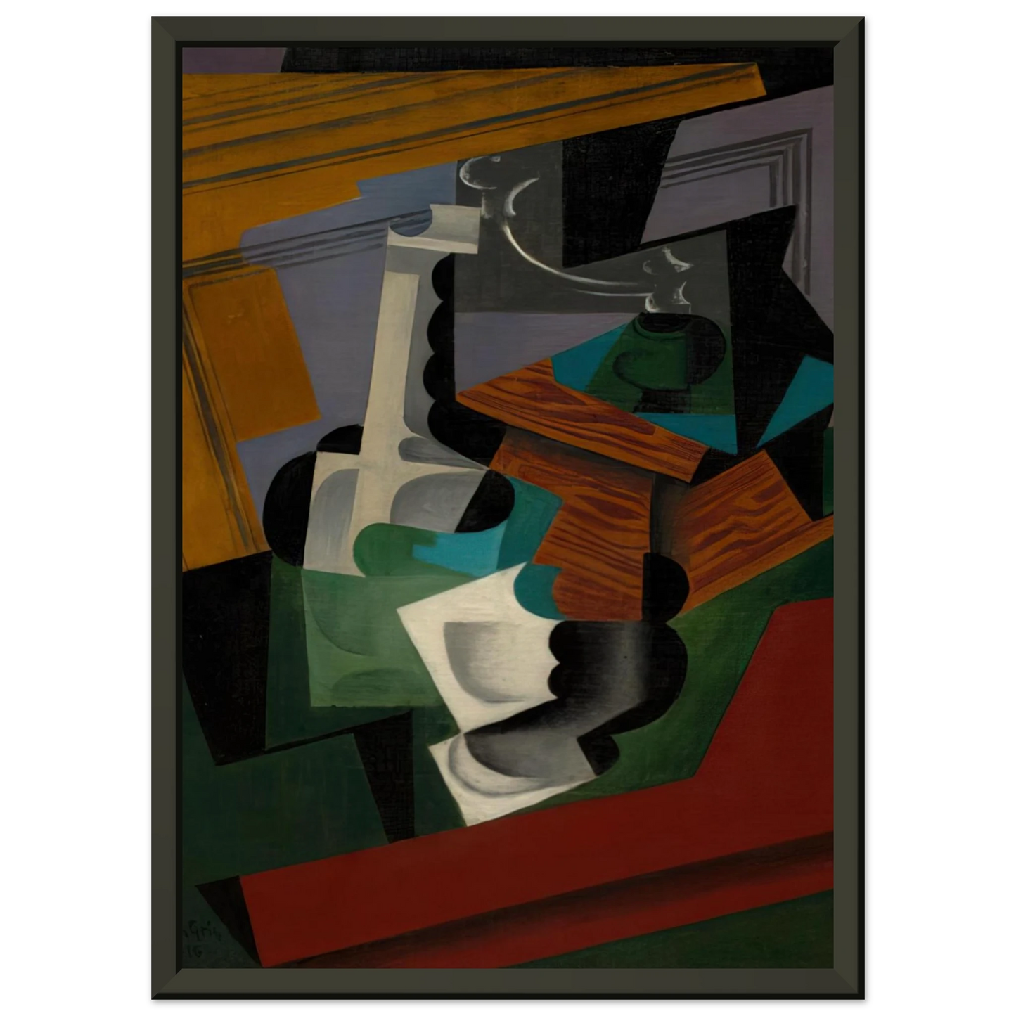 Juan Gris THE COFFEE MILL 1916 Framed Art Print - Aluminum Frame - 40x50 cm / 16x20 inches
