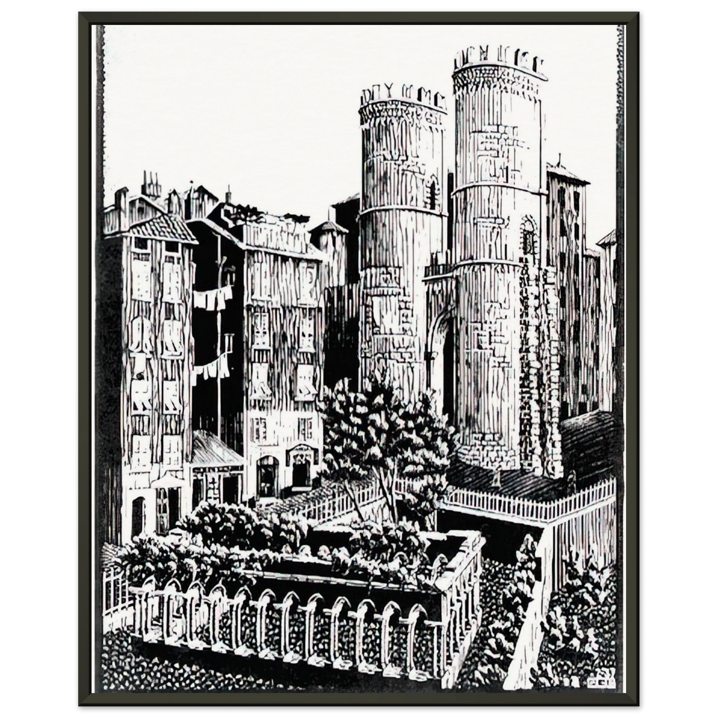 MC Escher  ESCHER 25 Framed Art Print  - Aluminum Frame - 40x50 cm / 16x20 inches