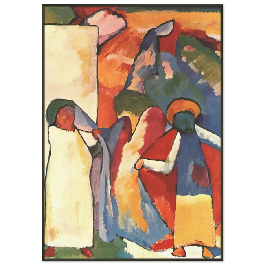 Wassily Kandinsky  IMPROVISATION 6 AFRICAN 1909 Framed Art Print  - Aluminum Frame - 21x29.7 cm / 8x12"