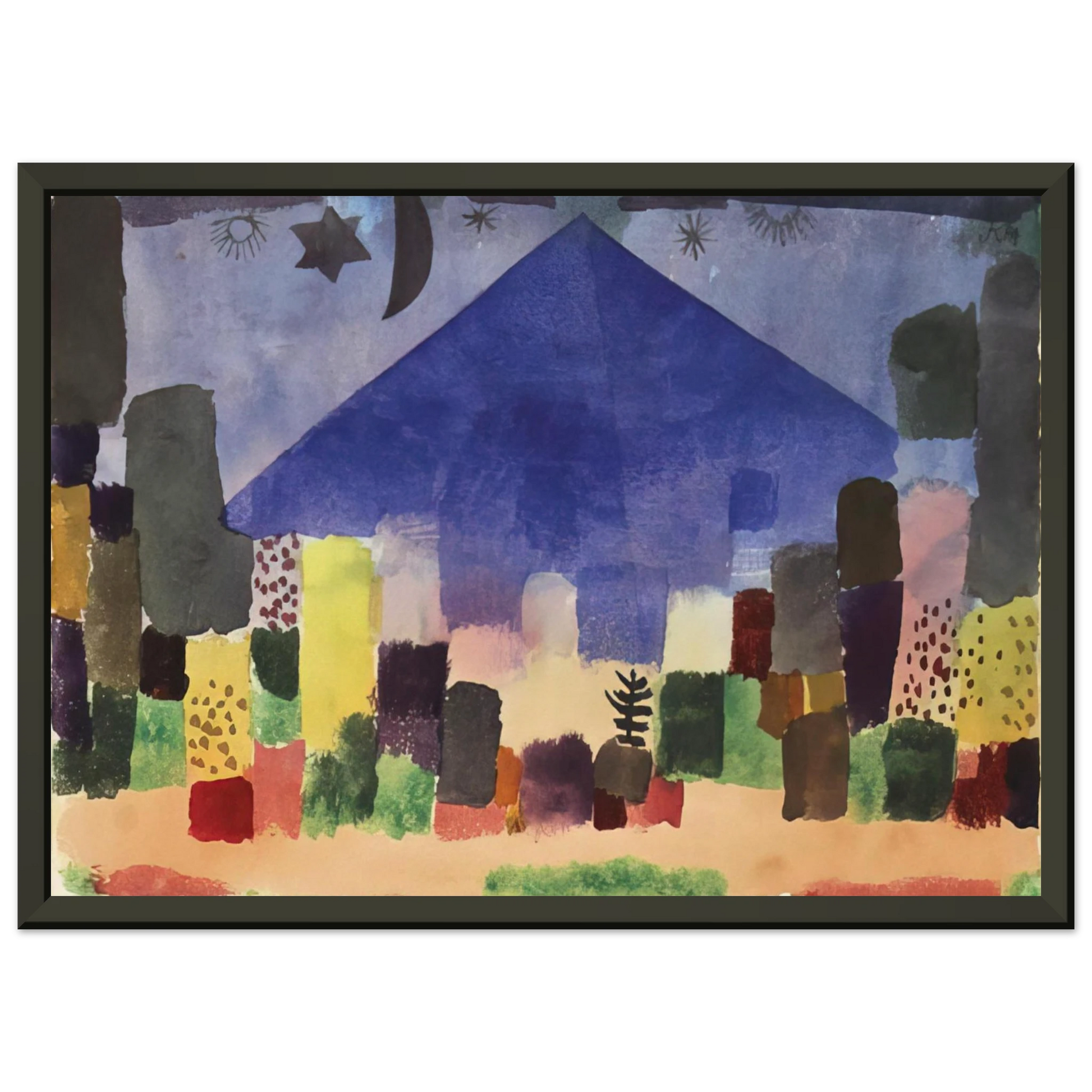 Paul Klee  MOUNT NIESEN 1915 Framed Art Print  - Aluminum Frame - 40x50 cm / 16x20 inches