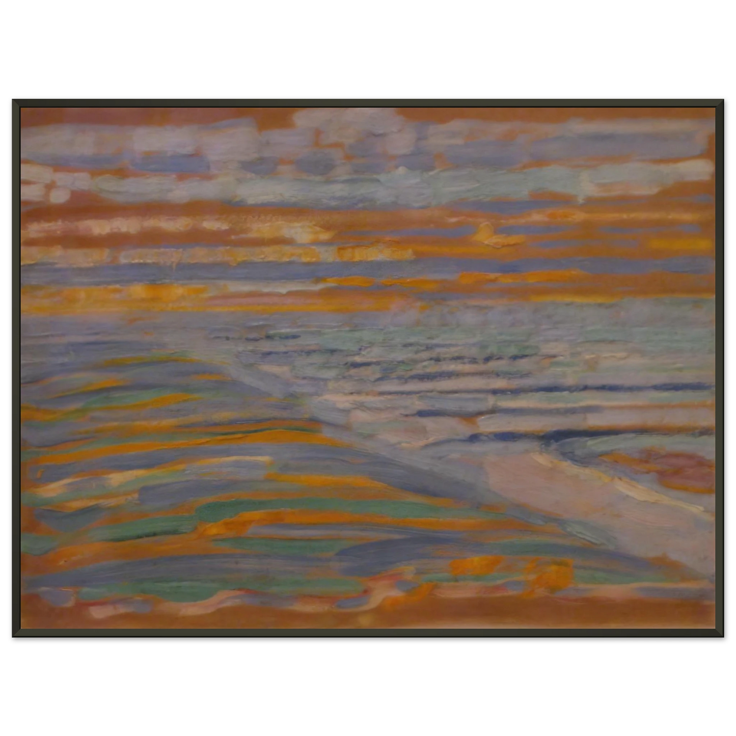 Piet Mondrian View from the Dunes with Beach and Piers Framed Art Print - Aluminum Frame - 40x50 cm / 16x20 inches