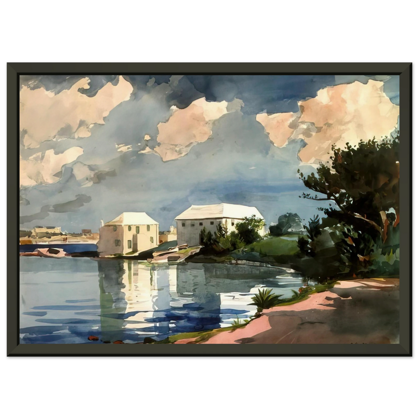Winslow Homer SALT KETTLE BERMUDA Framed Art Print - Aluminum Frame - 70x100 cm / 28x40 inches