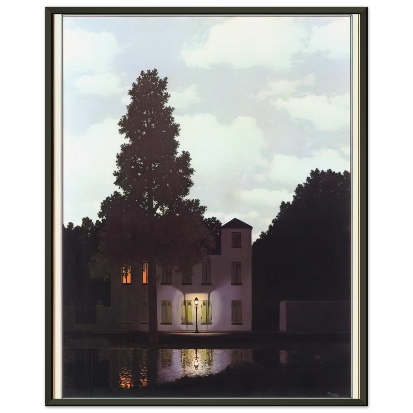 Rene Magritte THE EMPIRE OF LIGHTS 1954 1 Framed Art Print - Aluminum Frame - 40x50 cm / 16x20 inches