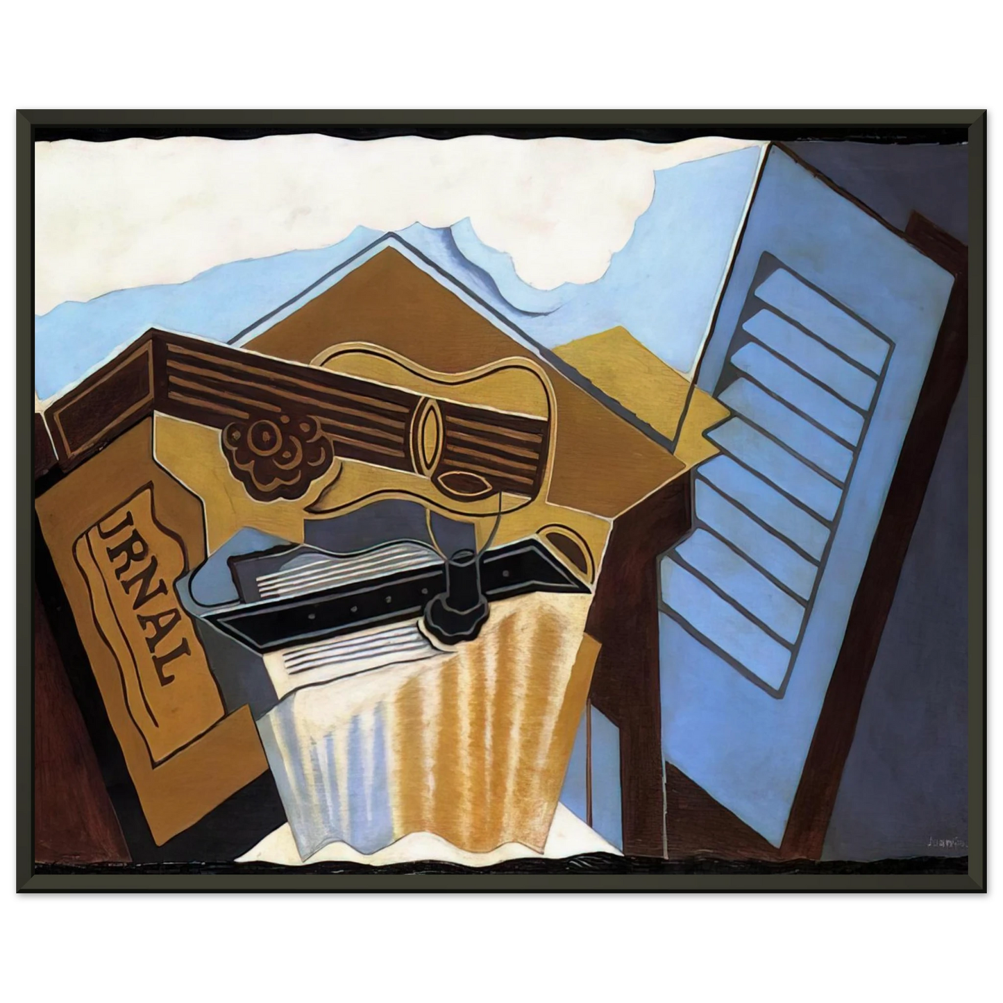 Juan Gris THE CLOUD 1921 Framed Art Print - Aluminum Frame - 40x50 cm / 16x20 inches